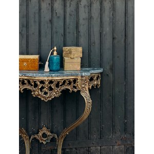 Console en marbre vert et bronze n°1296