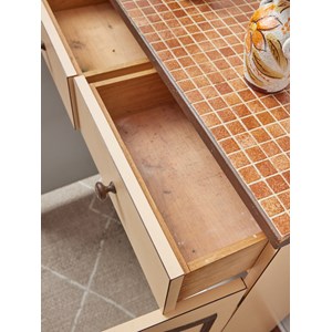 Buffet en bois et céramique n°1458