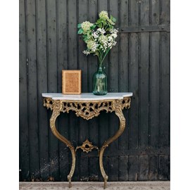 Console en bronze et marbre blanc n°1295