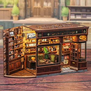 Corner coffee shop - maquette booknook serre-livre