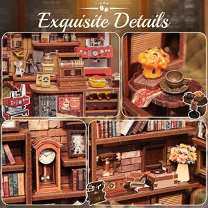 Corner coffee shop - maquette booknook serre-livre