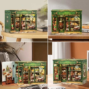 Blossom florists - maquette booknook serre-livre