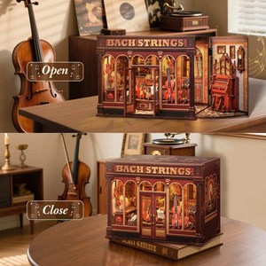Bach string - maquette booknook serre-livre