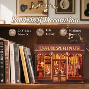 Bach string - maquette booknook serre-livre