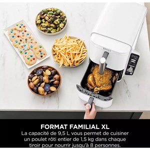 Friteuse sans huile 9.5l 2470w blanche