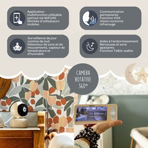 Écoute bébé vidéo zen premium 2 terre d'argile