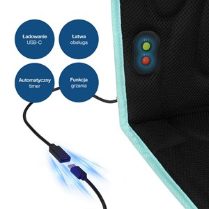 Siège massant dos chauffant sans fil medivon mv-cosymeshgo