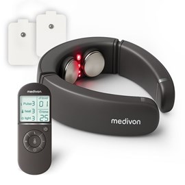 Masseur chauffant cou impulsions vibrations anti-douleur avec 2 électrodes mediv
