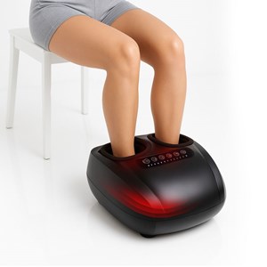 Masseur pieds shiatsu chauffant compression d'air vibration réflexologie medivon