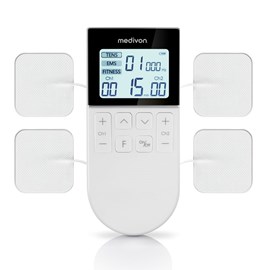 Appareil électrostimulateur écran lcd avec 4 électrodes 3en1 tens ems fitness me