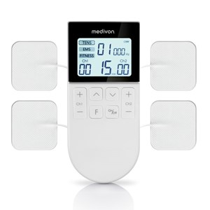 Appareil électrostimulateur écran lcd avec 4 électrodes 3en1 tens ems fitness me