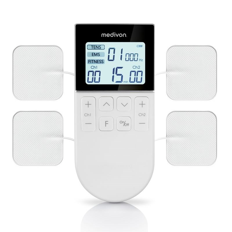Appareil électrostimulateur écran lcd avec 4 électrodes 3en1 tens ems fitness me