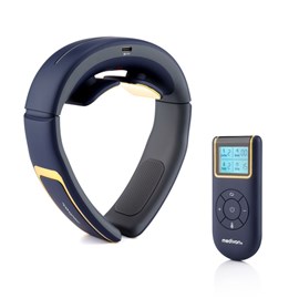 Masseur cervical impulsions électriques chauffant anti-douleur avec 2 électrodes