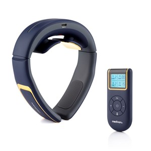 Masseur cervical impulsions électriques chauffant anti-douleur avec 2 électrodes