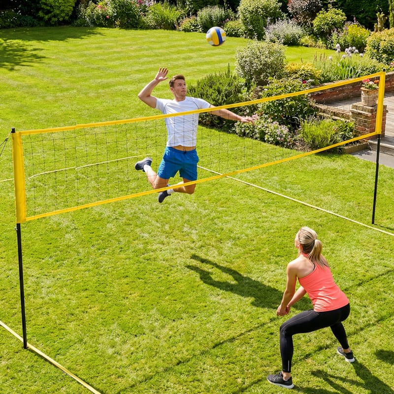 Ensemble complet volley-ball badminton 2 en 1 avec sac