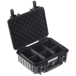 Valise polyvalente type 1000 noir avec cloisons amovibles