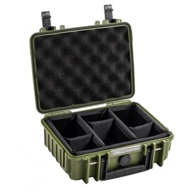 Valise polyvalente type 1000 vert avec cloisons amovibles