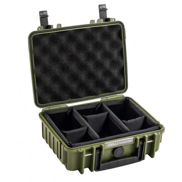 B&w International - Valise polyvalente type 1000 vert avec cloisons amovibles