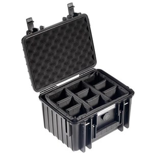 Valise polyvalente type 2000 noir avec cloisons amovibles
