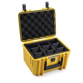 Valise polyvalente type 2000 jaune avec cloisons amovibles
