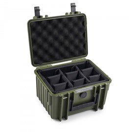 Valise polyvalente type 2000 vert avec cloisons amovibles