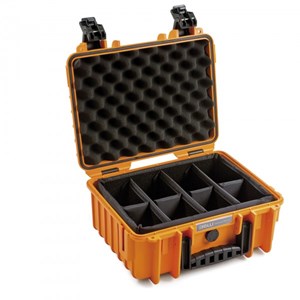 Valise polyvalente type 3000 orange avec cloisons amovibles