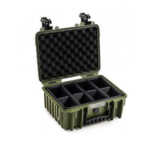 Valise polyvalente type 3000 vert avec cloisons amovibles