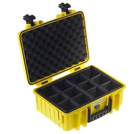 Valise polyvalente type 4000 jaune avec cloisons amovibles