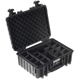 Valise polyvalente type 5000 noir avec cloisons amovibles