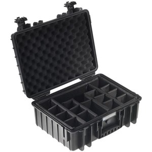 Valise polyvalente type 5000 noir avec cloisons amovibles