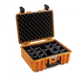 Valise polyvalente type 5000 orange avec cloisons amovibles
