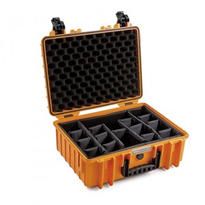 Valise polyvalente type 5000 orange avec cloisons amovibles