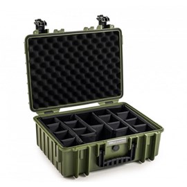 Valise polyvalente type 5000 vert avec cloisons amovibles