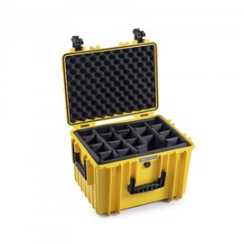 Valise polyvalente type 5500 jaune avec cloisons amovibles