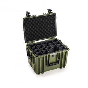 Valise polyvalente type 5500 vert avec cloisons amovibles