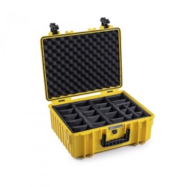 Valise polyvalente type 6000 jaune avec cloisons amovibles