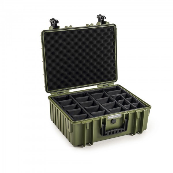 B&w International - Valise polyvalente type 6000 vert avec cloisons amovibles