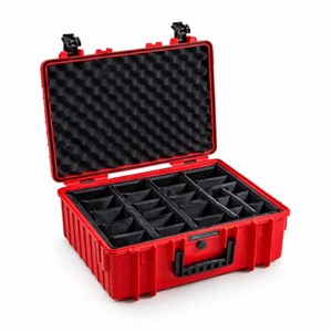 Valise polyvalente type 6000 rouge avec cloisons amovibles