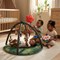 Tapis d'éveil premium 2-en-1 spirale d'activité incluse - thème: la jungle Vert