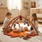 Tapis d'éveil premium 2-en-1 spirale d'activité incluse - thème: la forêt Orange