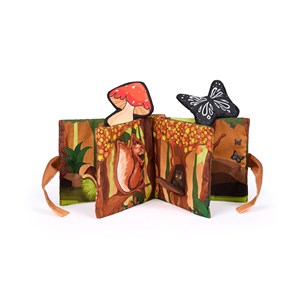 Livre d'éveil sensoriel - thème : la forêt Marron
