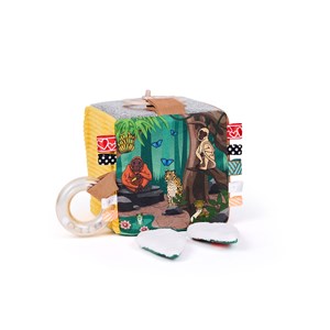 Le cube d'éveil - thème : la jungle Vert foncé