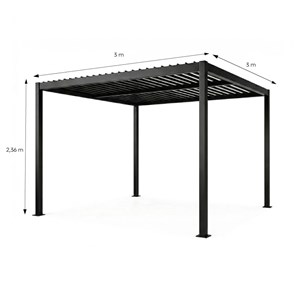 Rhodes pergola bioclimatique structure et lames orientables en aluminium 3x3m