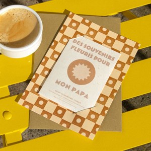 Des souvenirs fleuris pour papa • carte à semer