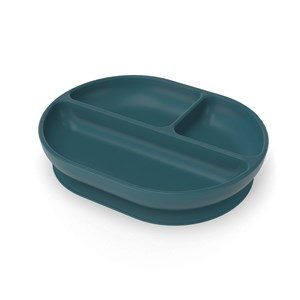 Assiette compartimentée en silicone - blue abyss