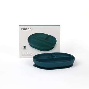 Assiette compartimentée en silicone - blue abyss