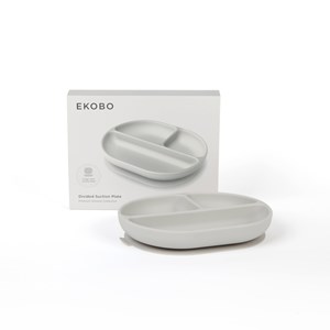 Assiette compartimentée en silicone - cloud