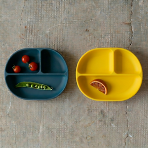 Assiette compartimentée en silicone - mimosa