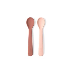 Lot de 2 cuillères en silicone - blush &nbsp; terracotta