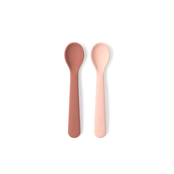 Lot de 2 cuillères en silicone - blush &nbsp; terracotta